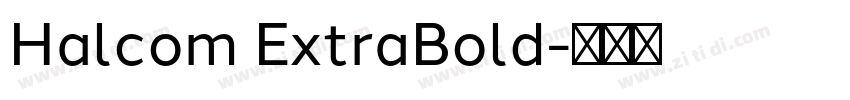 Halcom ExtraBold字体转换